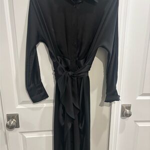 Elegant Black Midi Dress
